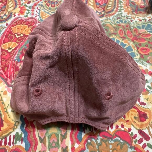 Rag & Bone Mauve Suede Leather "Marilyn" Adjustable Baseball Cap - Picture 7 of 7